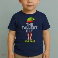 The Tallest Elf Funny Matching Christmas Toddler T-Shirt thumb 2
