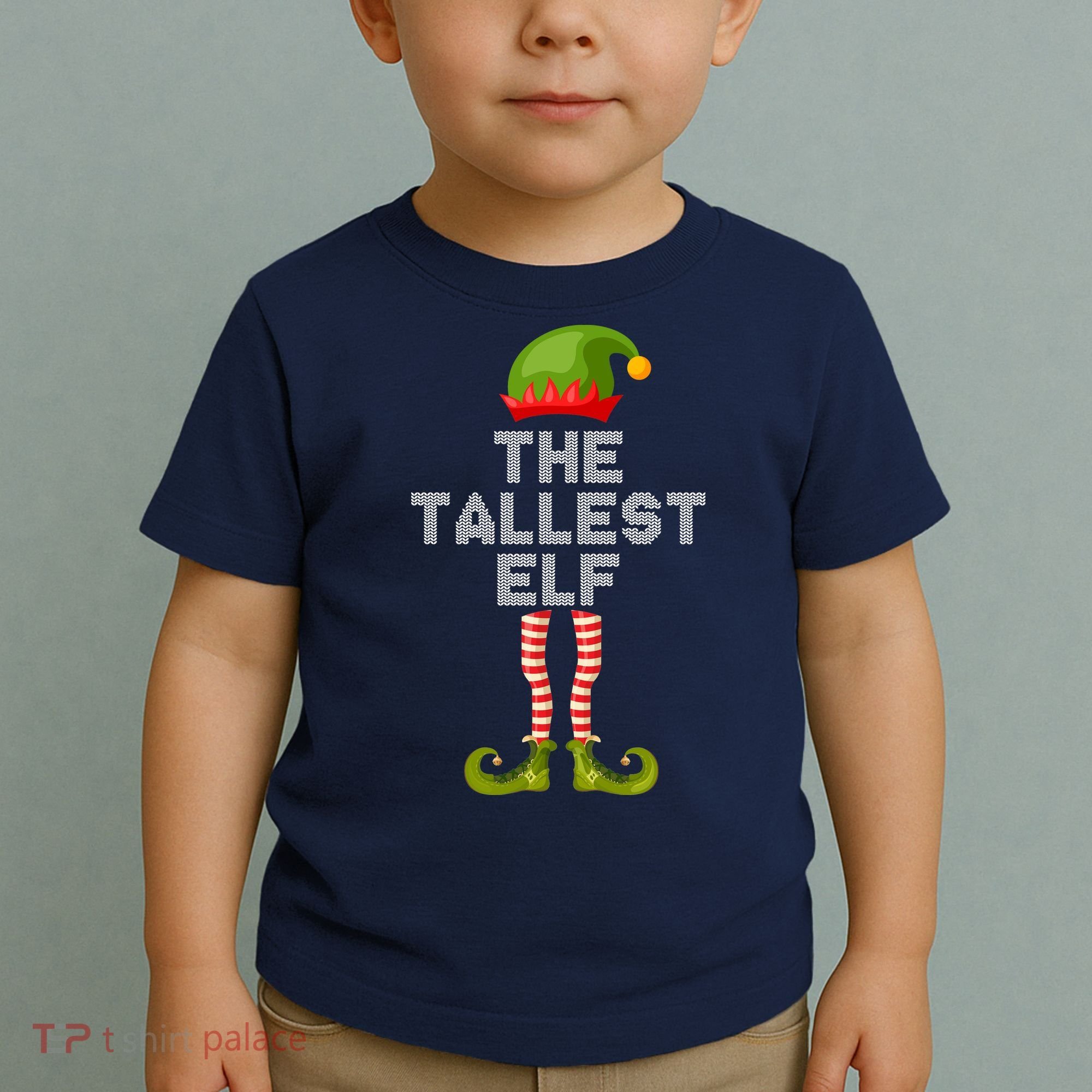 The Tallest Elf Funny Matching Christmas Toddler T-Shirt