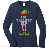 The Tallest Elf Funny Matching Christmas Women's Long Sleeve Shirt thumb 0