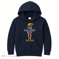 The Tallest Elf Funny Matching Christmas Kids Hoodie thumb 0