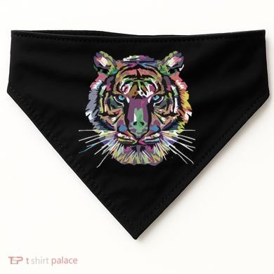 Tiger Trendy Easy Animal Print Tiger Cool Gift USA-Made Doggie Bandana