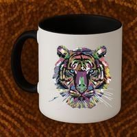 Tiger Trendy Easy Animal Print Tiger Cool Gift Coffee Mug thumb 2