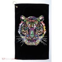 Tiger Trendy Easy Animal Print Tiger Cool Gift Golf Towel thumb 0