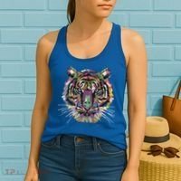 Tiger Trendy Easy Animal Print Tiger Cool Gift Women's Tank Top thumb 2