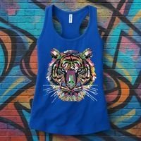 Tiger Trendy Easy Animal Print Tiger Cool Gift Women's Tank Top thumb 3