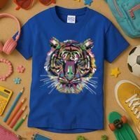 Tiger Trendy Easy Animal Print Tiger Cool Gift Kids T-Shirt thumb 3