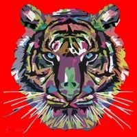 Tiger Trendy Easy Animal Print Tiger Cool Gift Santa Hat thumb 1