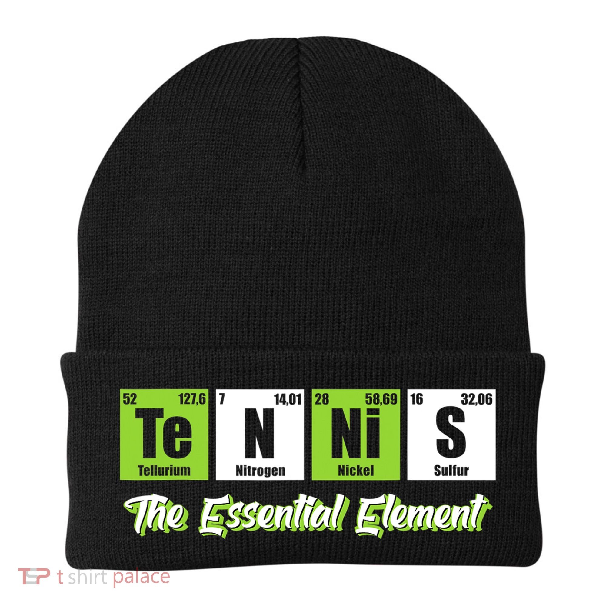 Tennis The Essential Element Funny Love Tennis Beanie