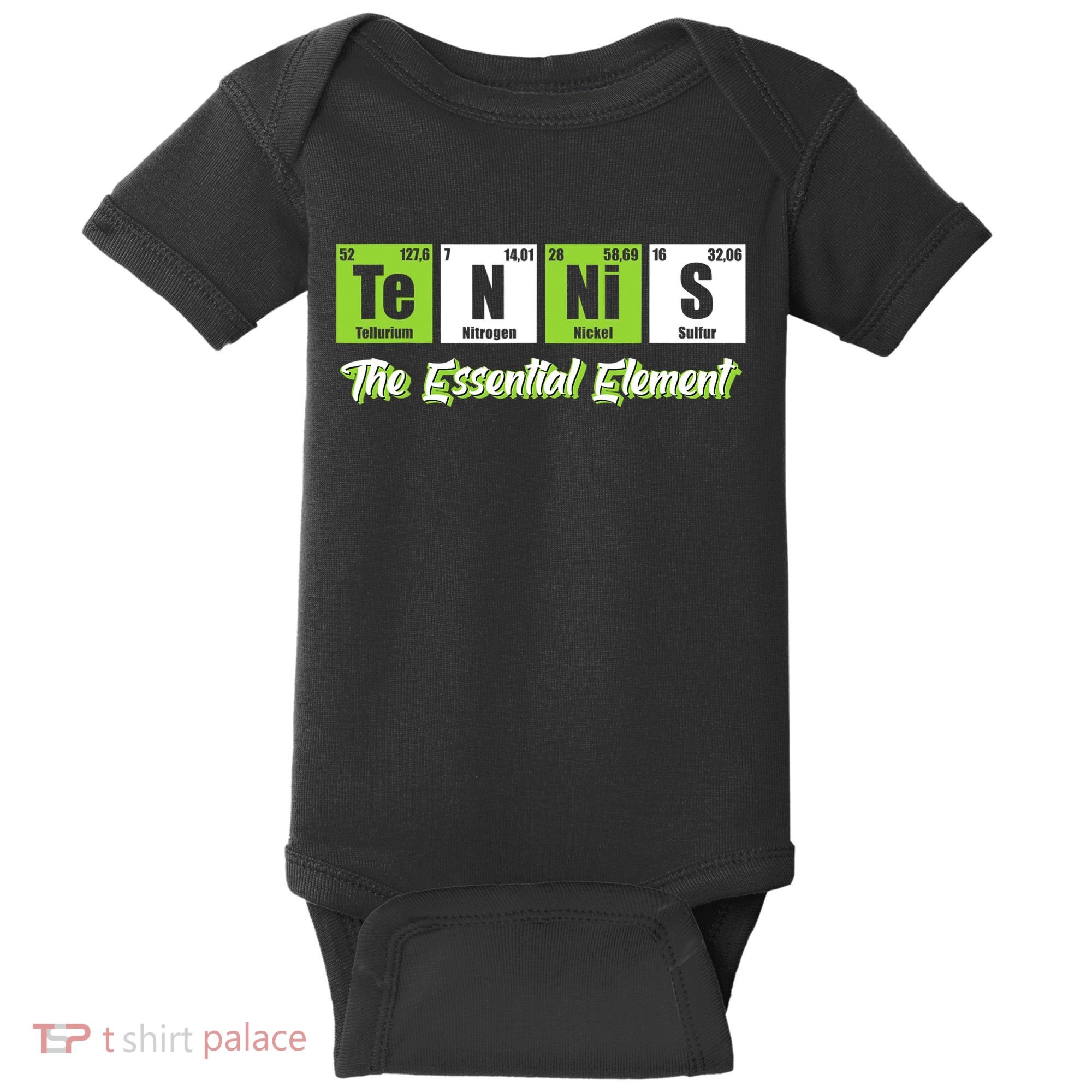 Tennis The Essential Element Funny Love Tennis Baby Bodysuit