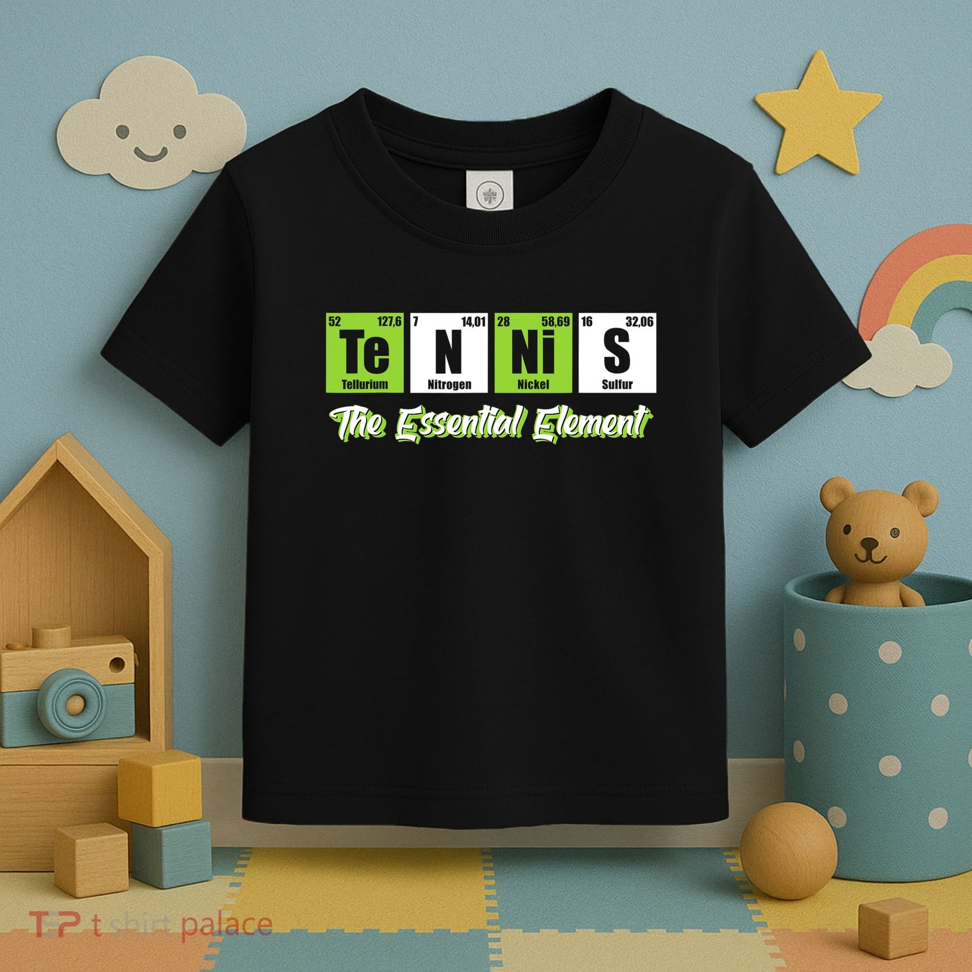 Tennis The Essential Element Funny Love Tennis Toddler T-Shirt