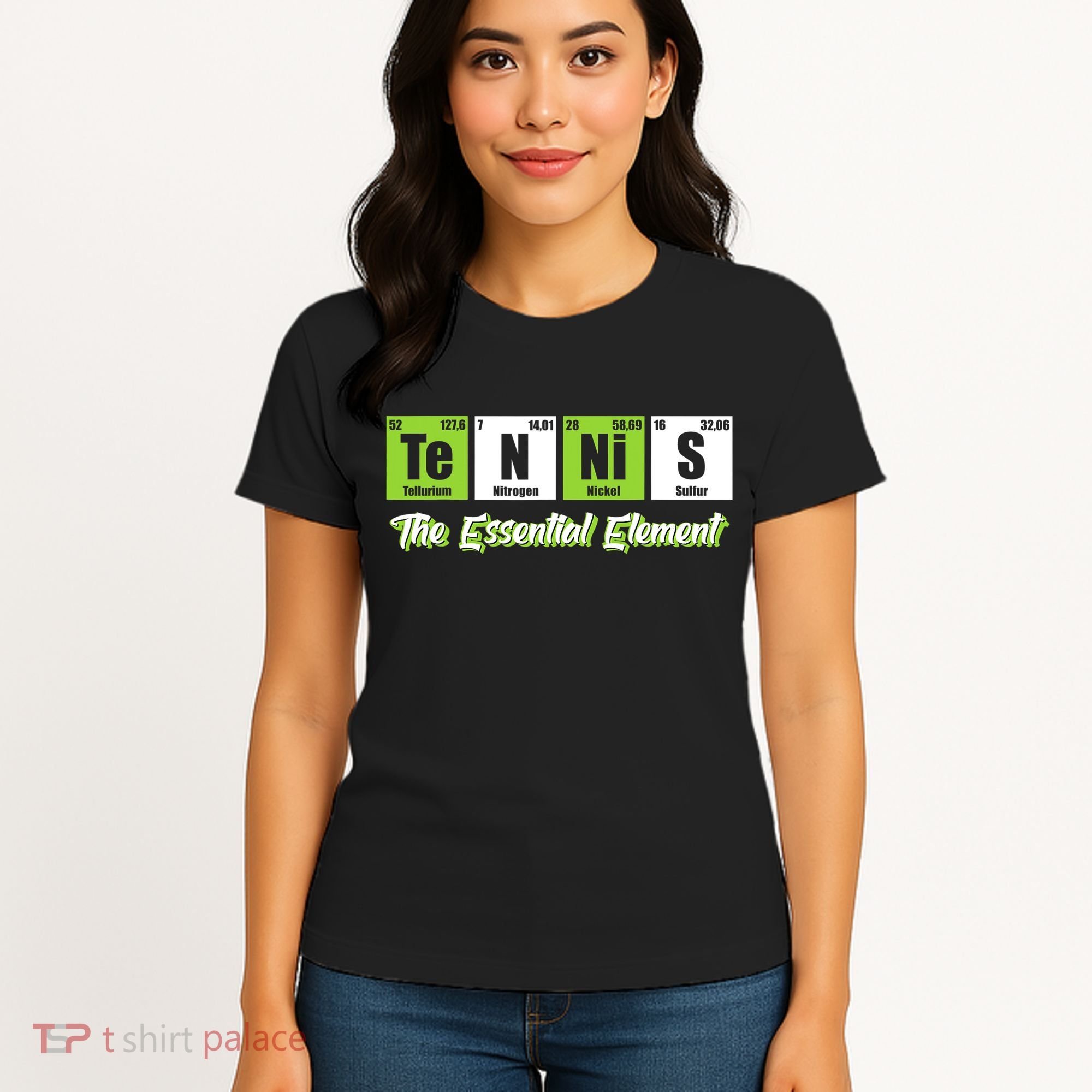 Tennis The Essential Element Funny Love Tennis Women's T-Shirt