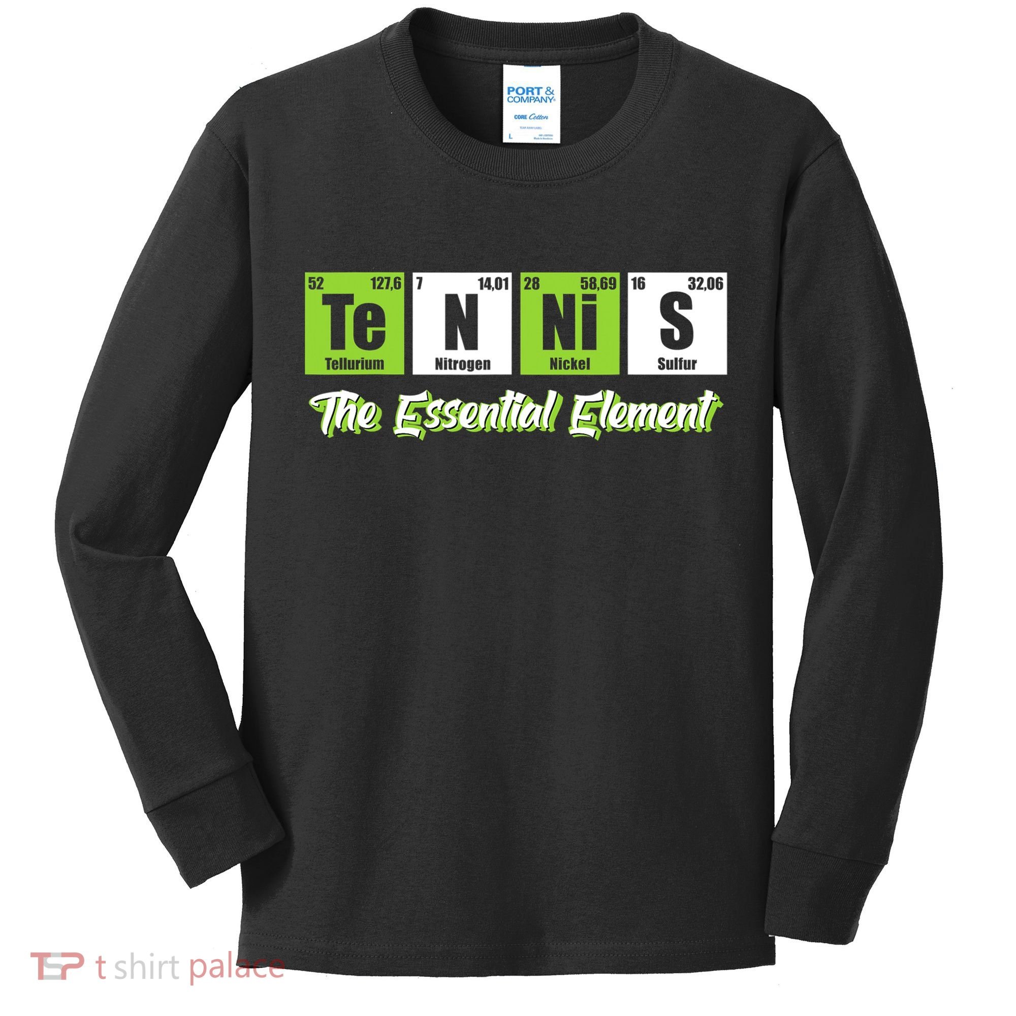Tennis The Essential Element Funny Love Tennis Kids Long Sleeve Shirt