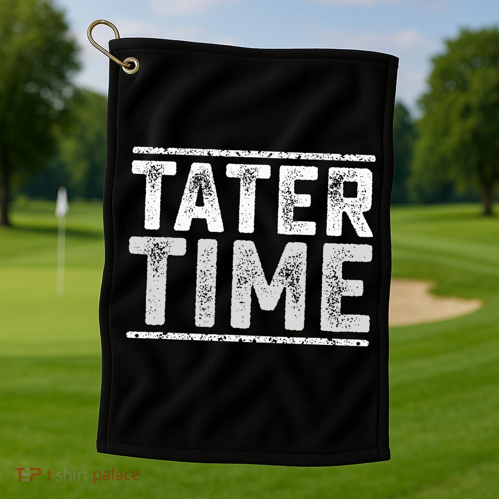 Tater Time Funny Thanksgiving Dinner Golf Towel