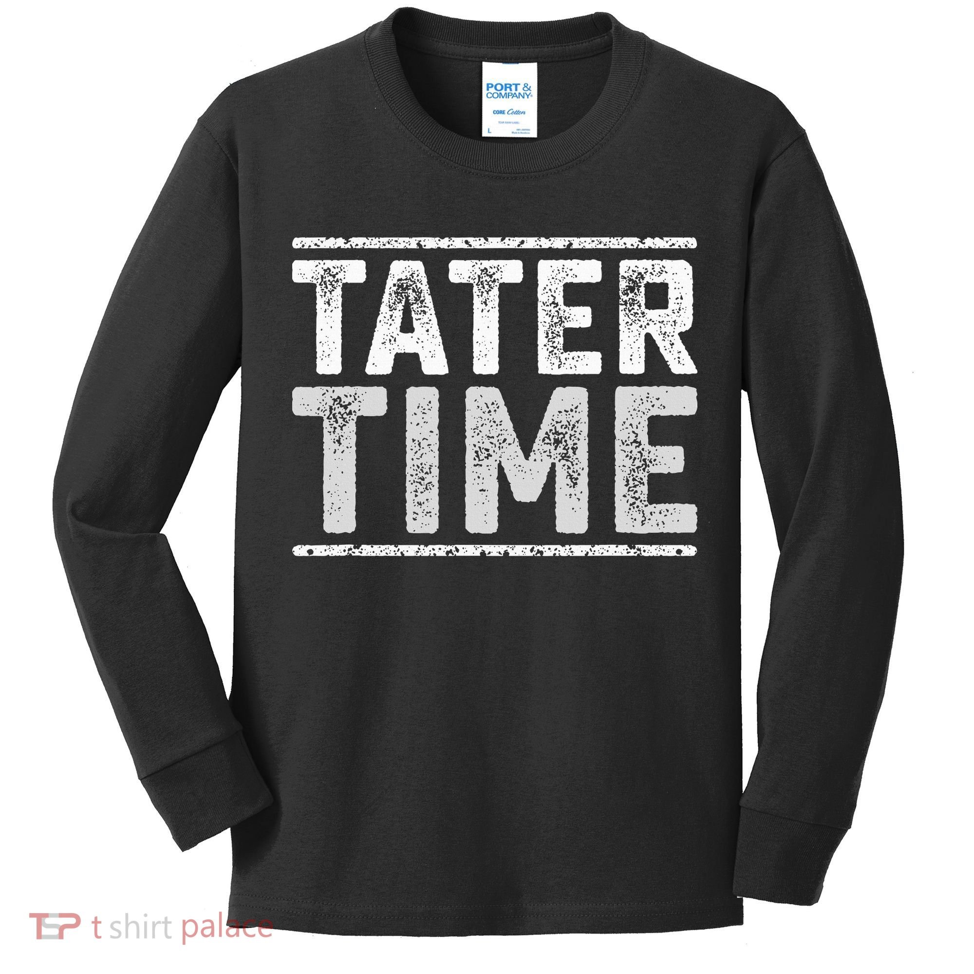 Tater Time Funny Thanksgiving Dinner Kids Long Sleeve Shirt