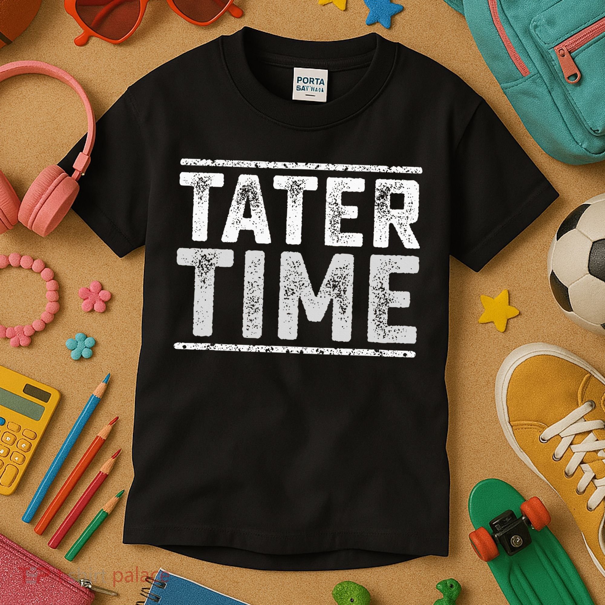 Tater Time Funny Thanksgiving Dinner Kids T-Shirt
