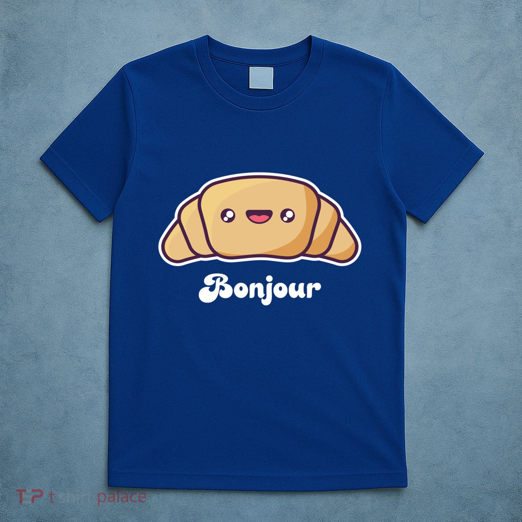 Trip To France Cute French Gift Bonjour Croissant Funny Gift T-Shirt