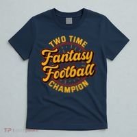Two Time Fantasy Football Champion Champ League Draft Party Premium T-Shirt thumb 5