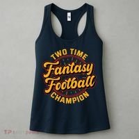 Two Time Fantasy Football Champion Champ League Draft Party Premium Women's Tank Top thumb 3