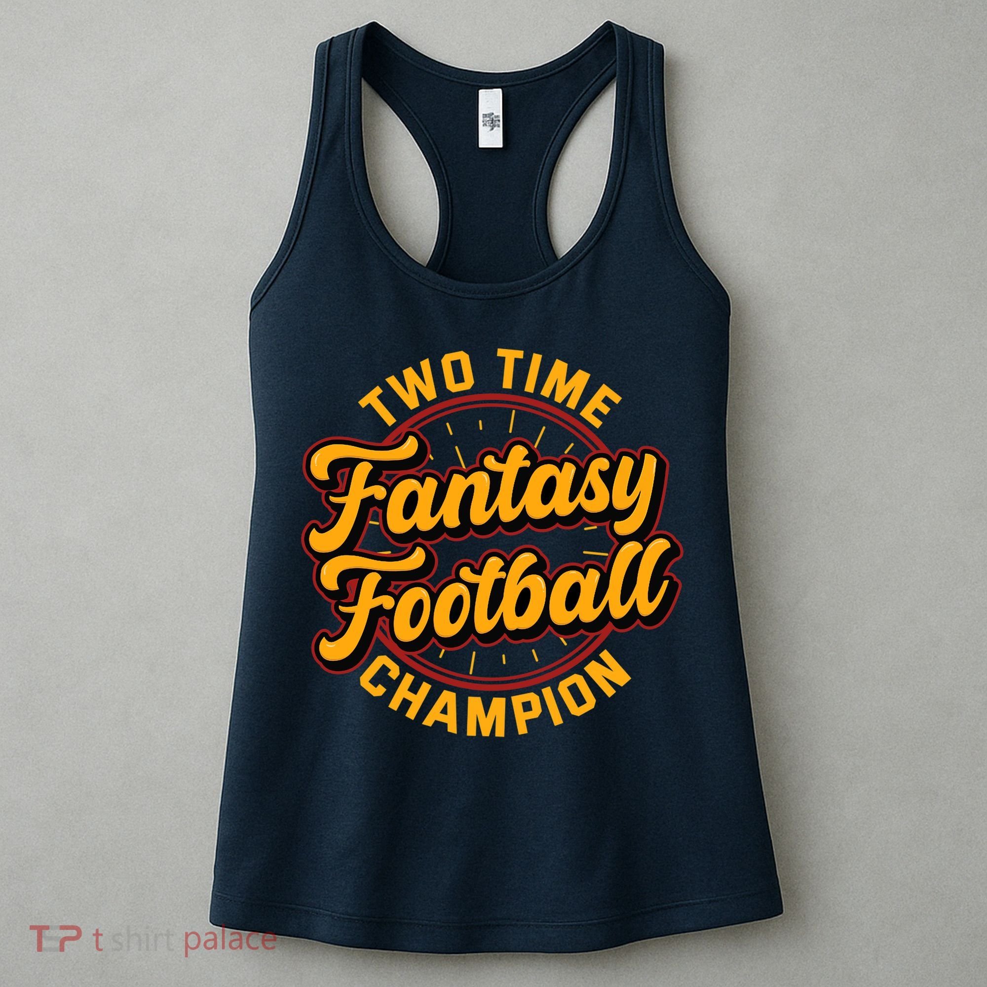 Two Time Fantasy Football Champion Champ League Draft Party Premium Women's Tank Top