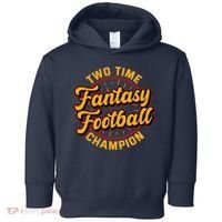 Two Time Fantasy Football Champion Champ League Draft Party Premium Toddler Hoodie thumb 0