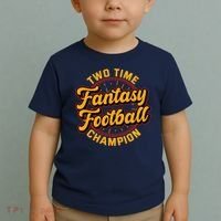 Two Time Fantasy Football Champion Champ League Draft Party Premium Toddler T-Shirt thumb 2
