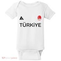 Turkiye Turkey Flag Turkish Shooting Team Sports Baby Bodysuit thumb 0