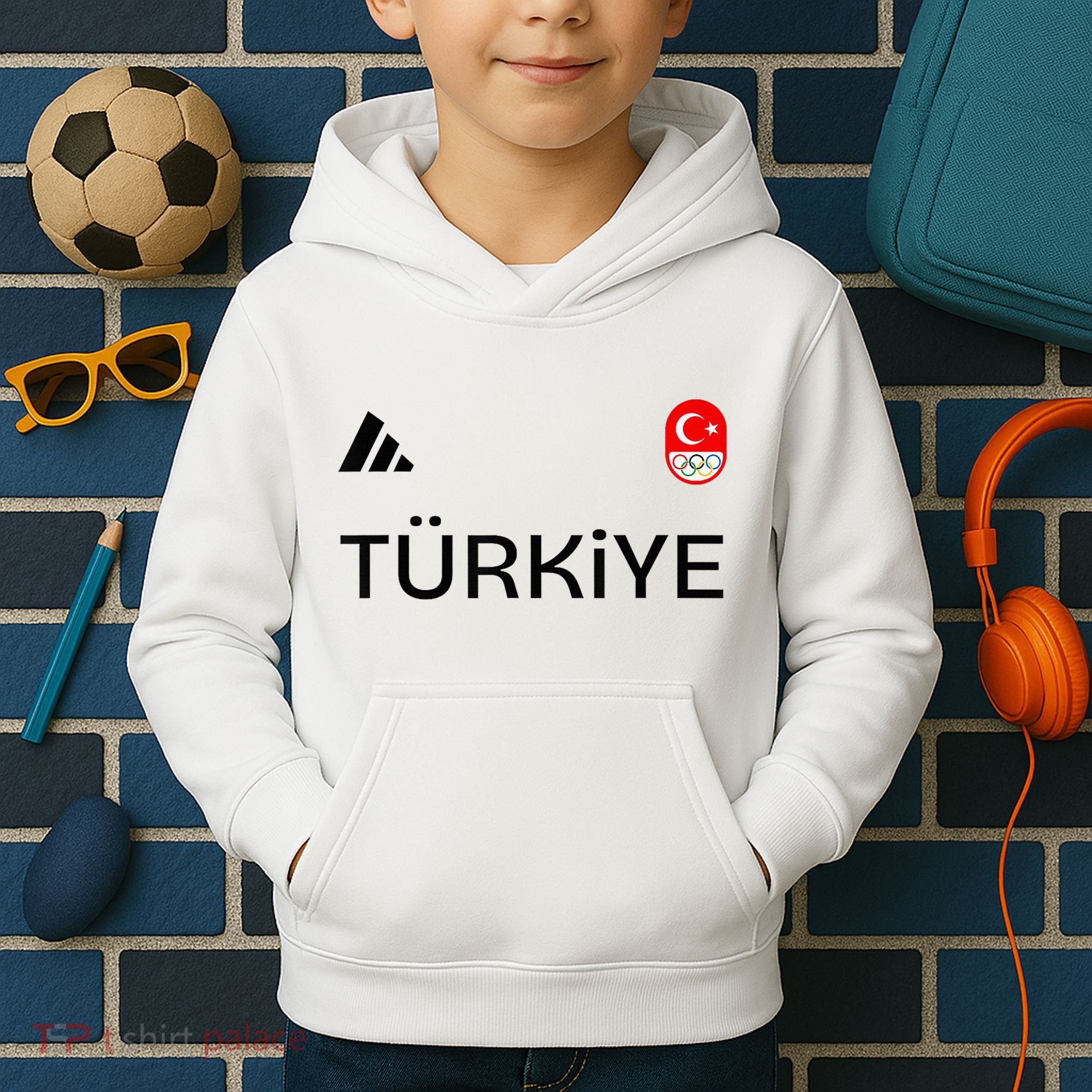 Turkiye Turkey Flag Turkish Shooting Team Sports Kids Hoodie