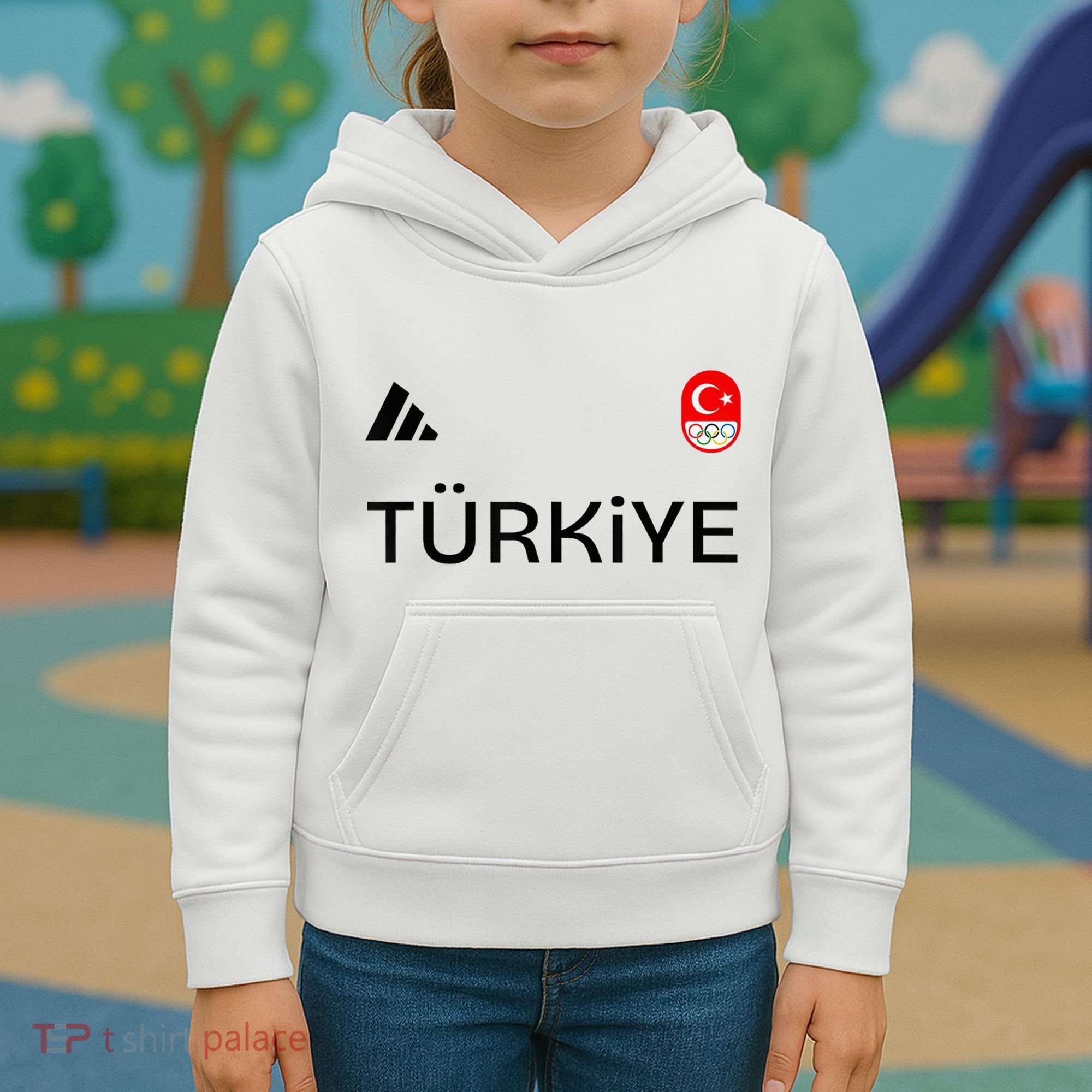 Turkiye Turkey Flag Turkish Shooting Team Sports Kids Hoodie
