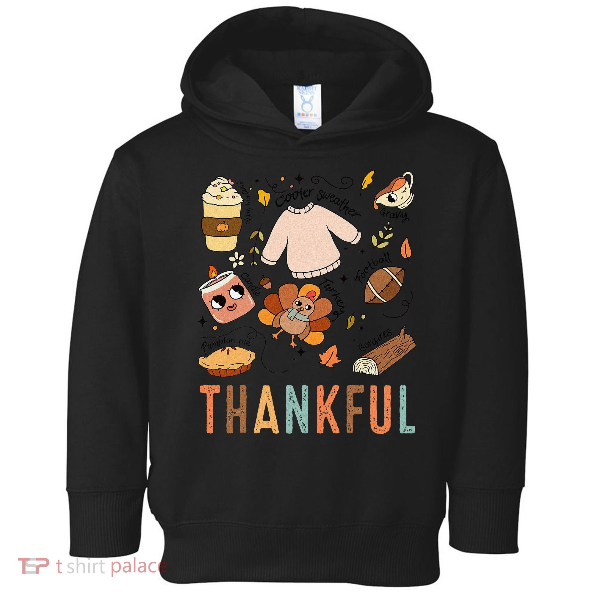 Thanksgiving Turkey Fall Thankful Graphic FamilywomenS Toddler Hoodie