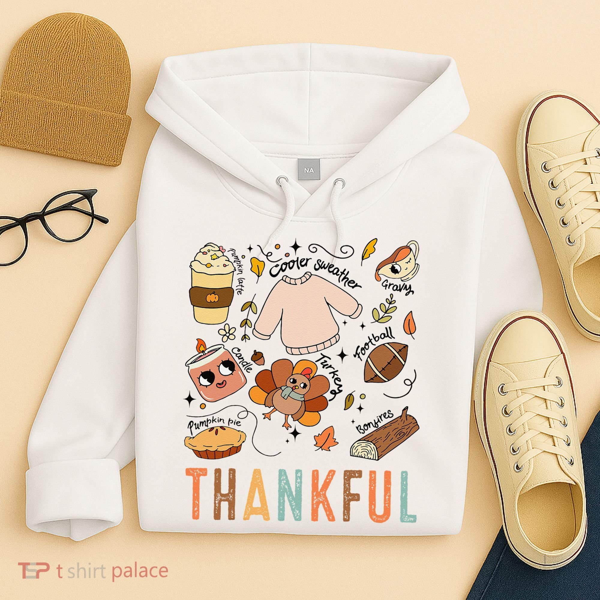 Thanksgiving Turkey Fall Thankful Graphic FamilywomenS Hoodie