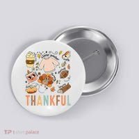 Thanksgiving Turkey Fall Thankful Graphic FamilywomenS Button thumb 0