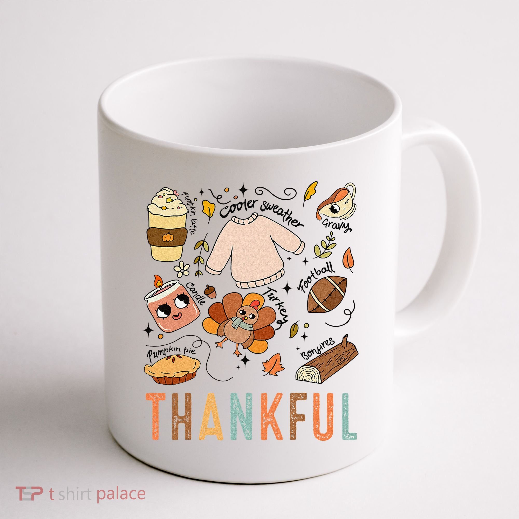 Thanksgiving Turkey Fall Thankful Graphic FamilywomenS Coffee Mug