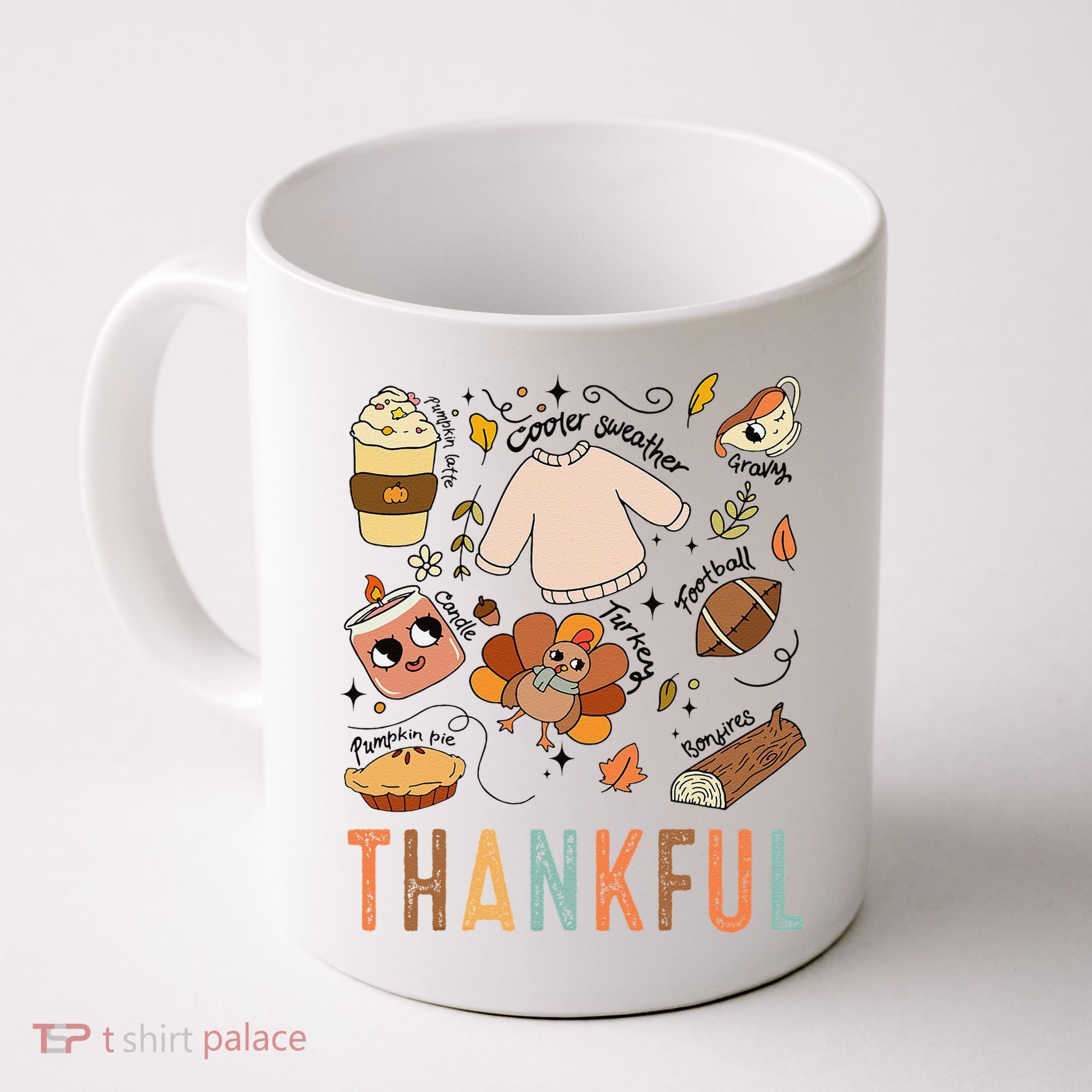 Thanksgiving Turkey Fall Thankful Graphic FamilywomenS Coffee Mug