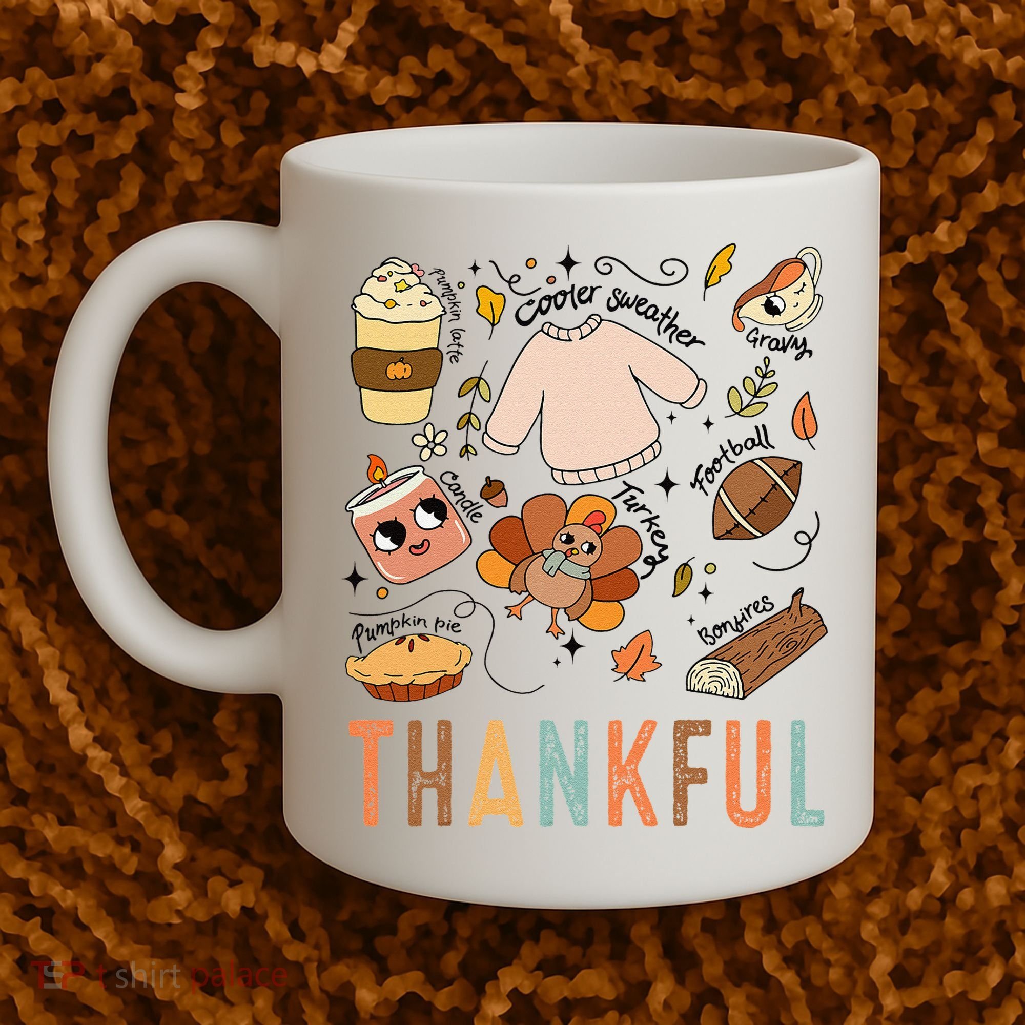 Thanksgiving Turkey Fall Thankful Graphic FamilywomenS Coffee Mug