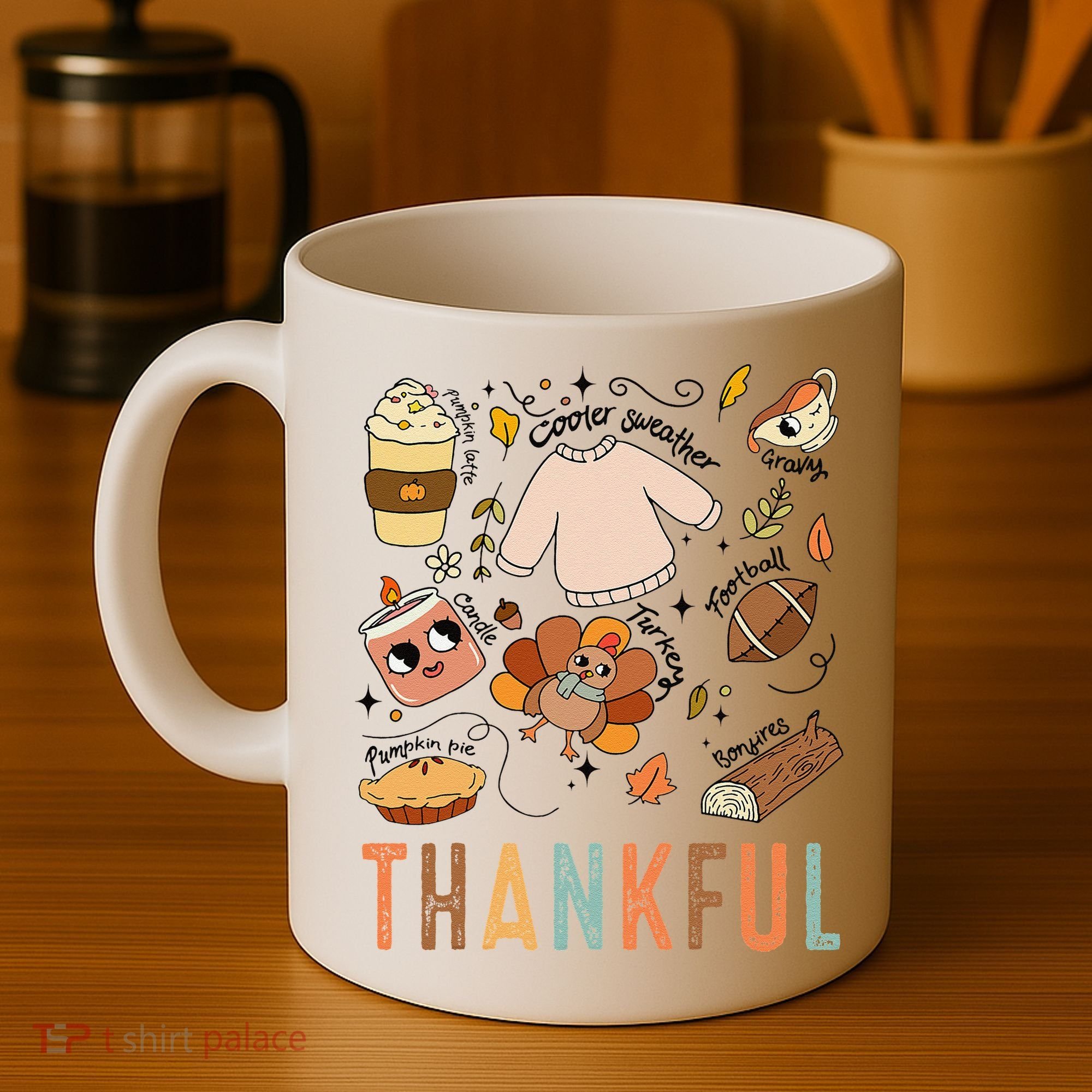 Thanksgiving Turkey Fall Thankful Graphic FamilywomenS Coffee Mug