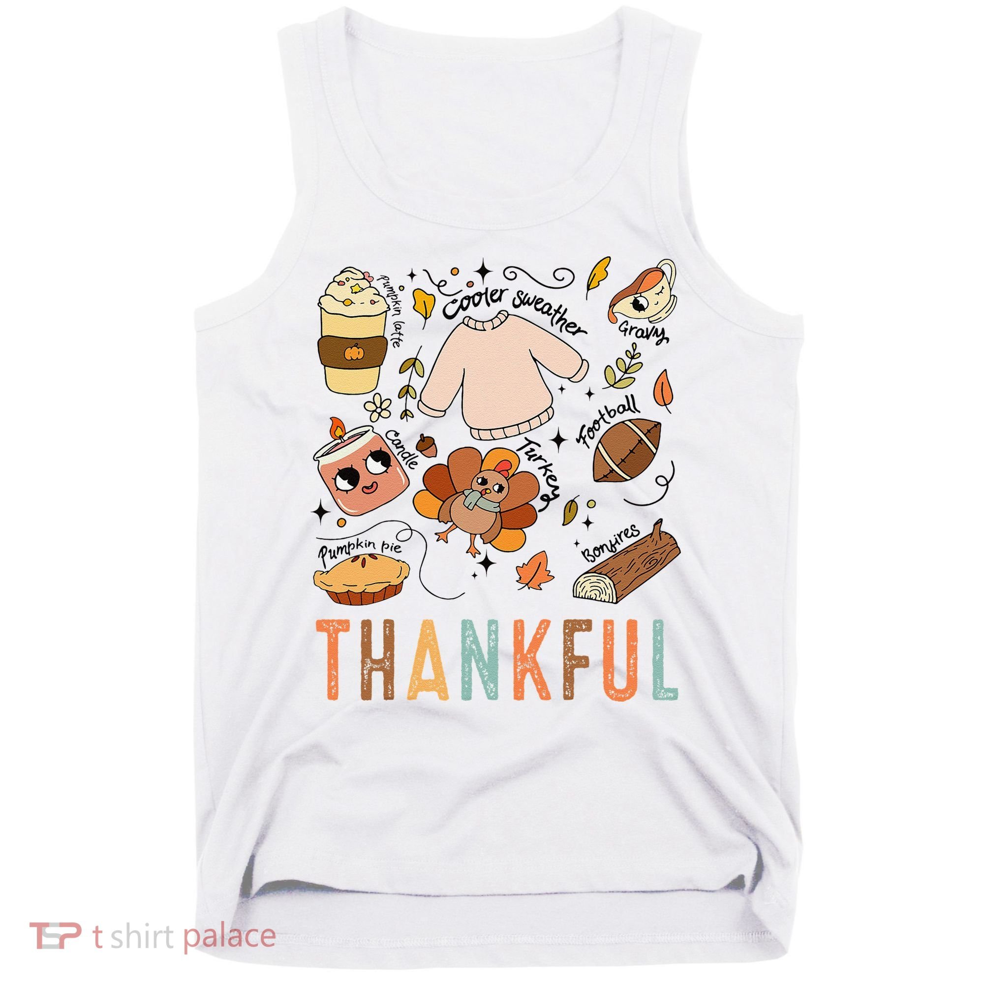 Thanksgiving Turkey Fall Thankful Graphic FamilywomenS Tank Top