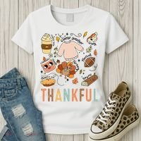 Thanksgiving Turkey Fall Thankful Graphic FamilywomenS Women's T-Shirt thumb 3