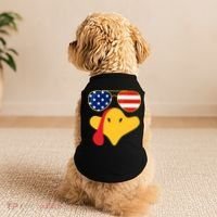 Thanksgiving Turkey Face With Usa Flag Glasses Gift Doggie Tank thumb 2