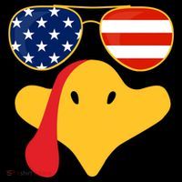 Thanksgiving Turkey Face With Usa Flag Glasses Gift Coffee Mug thumb 5