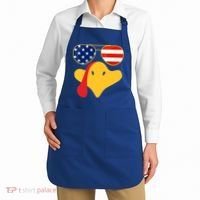 Thanksgiving Turkey Face With Usa Flag Glasses Gift Apron thumb 2