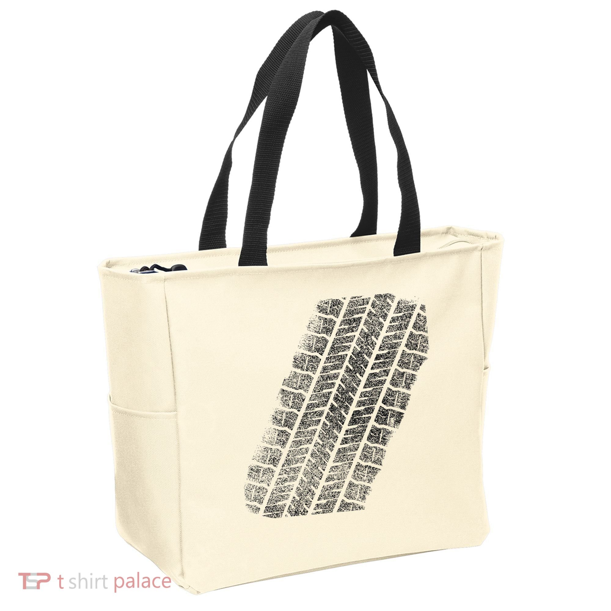 Tire Track Funny Halloween Tote Bag