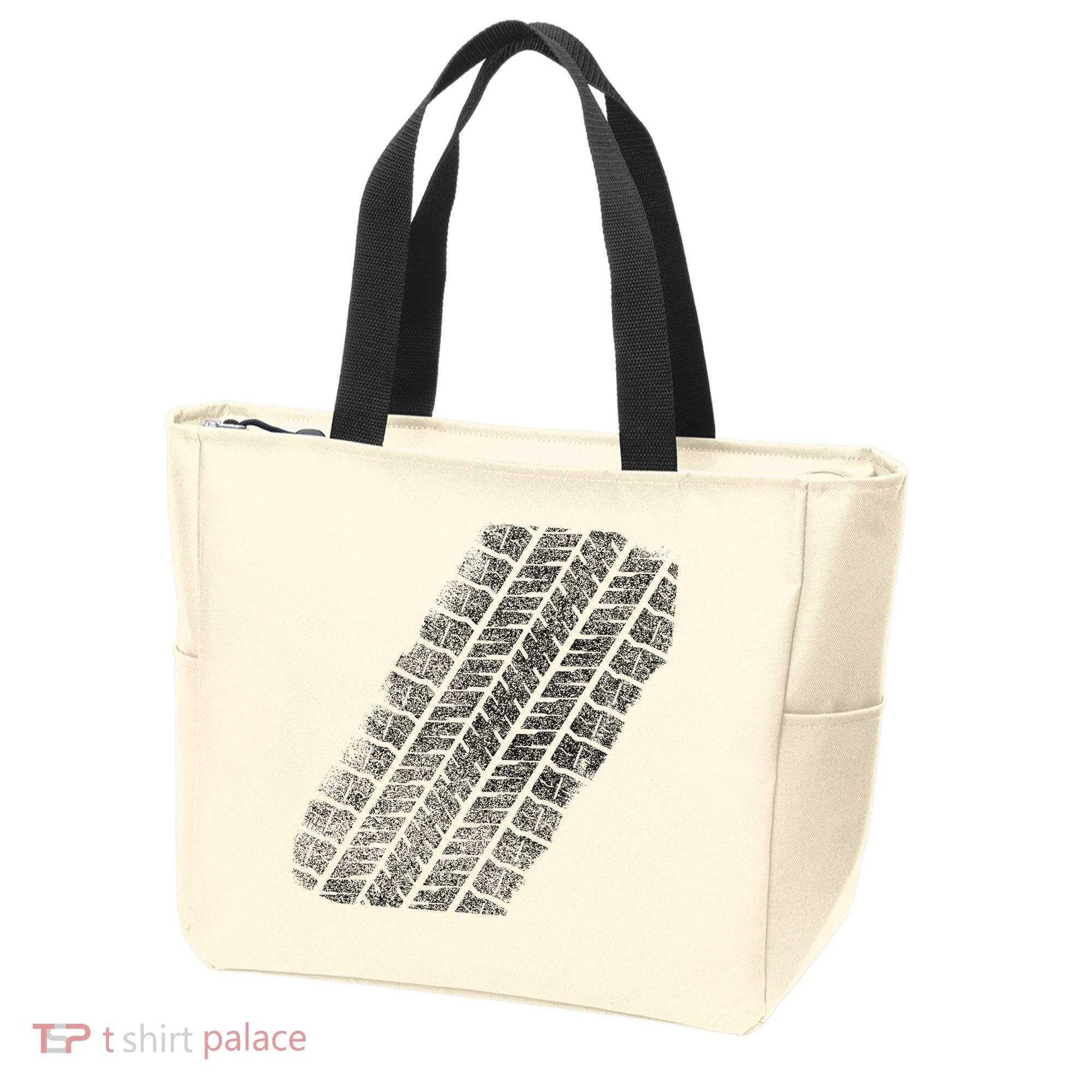 Tire Track Funny Halloween Tote Bag