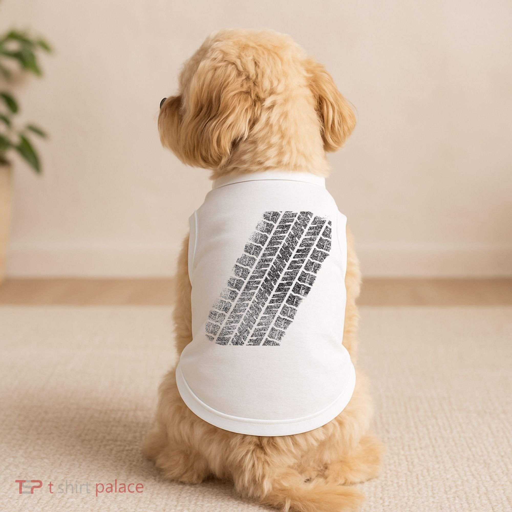 Tire Track Funny Halloween Doggie Tank