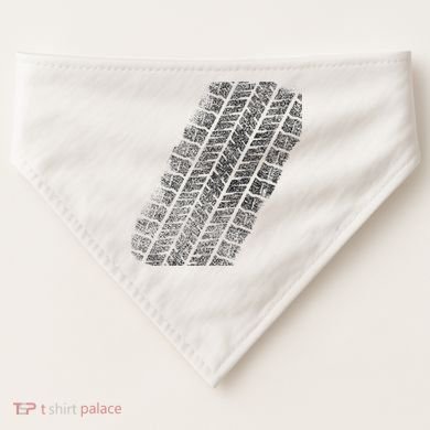 Tire Track Funny Halloween USA-Made Doggie Bandana