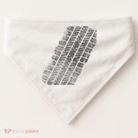 Tire Track Funny Halloween USA-Made Doggie Bandana thumb 0