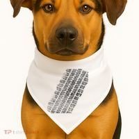 Tire Track Funny Halloween USA-Made Doggie Bandana thumb 1