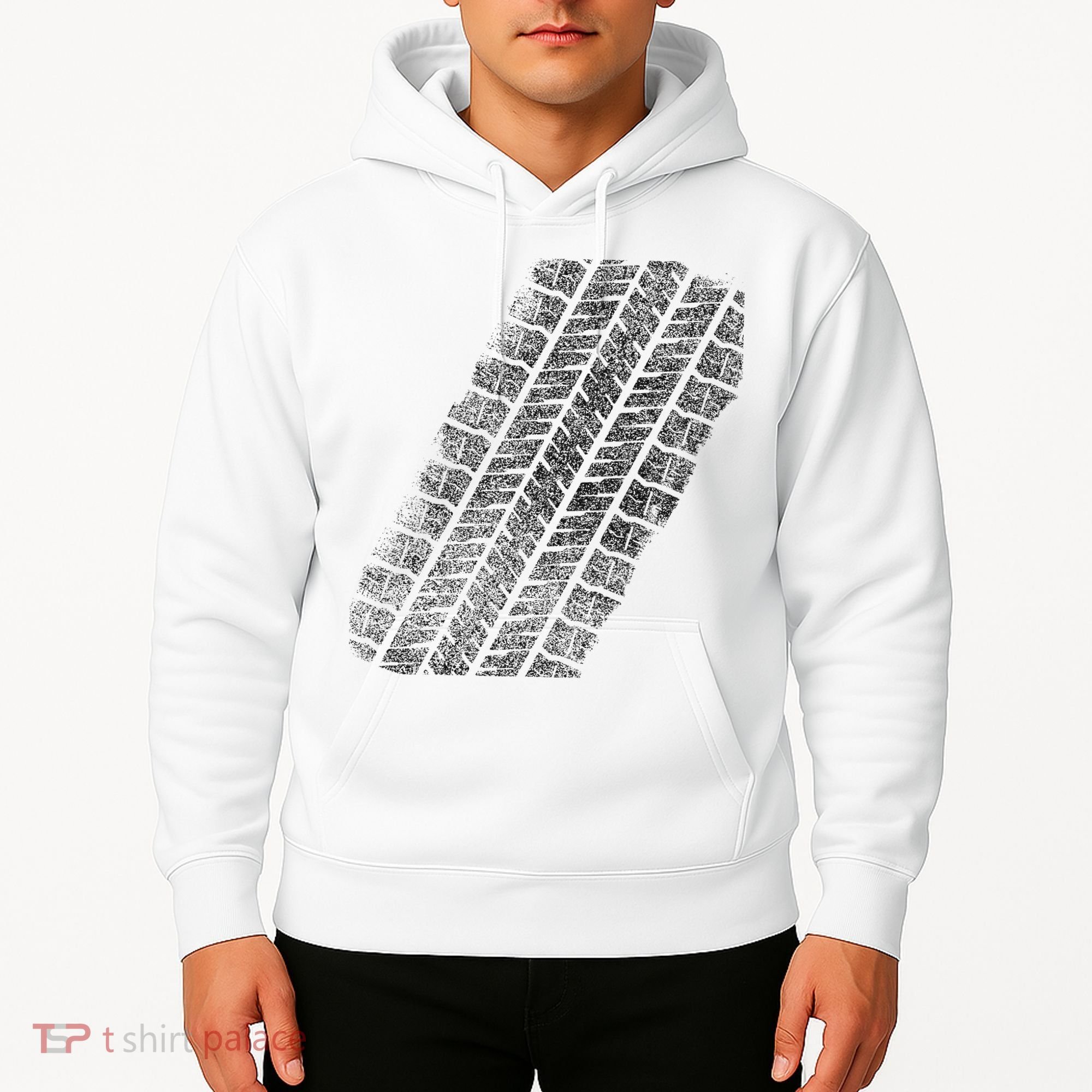 Tire Track Funny Halloween Hoodie