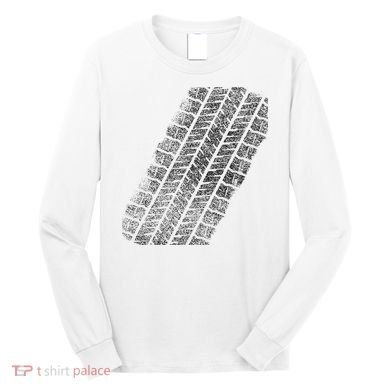 Tire Track Funny Halloween Long Sleeve Shirt