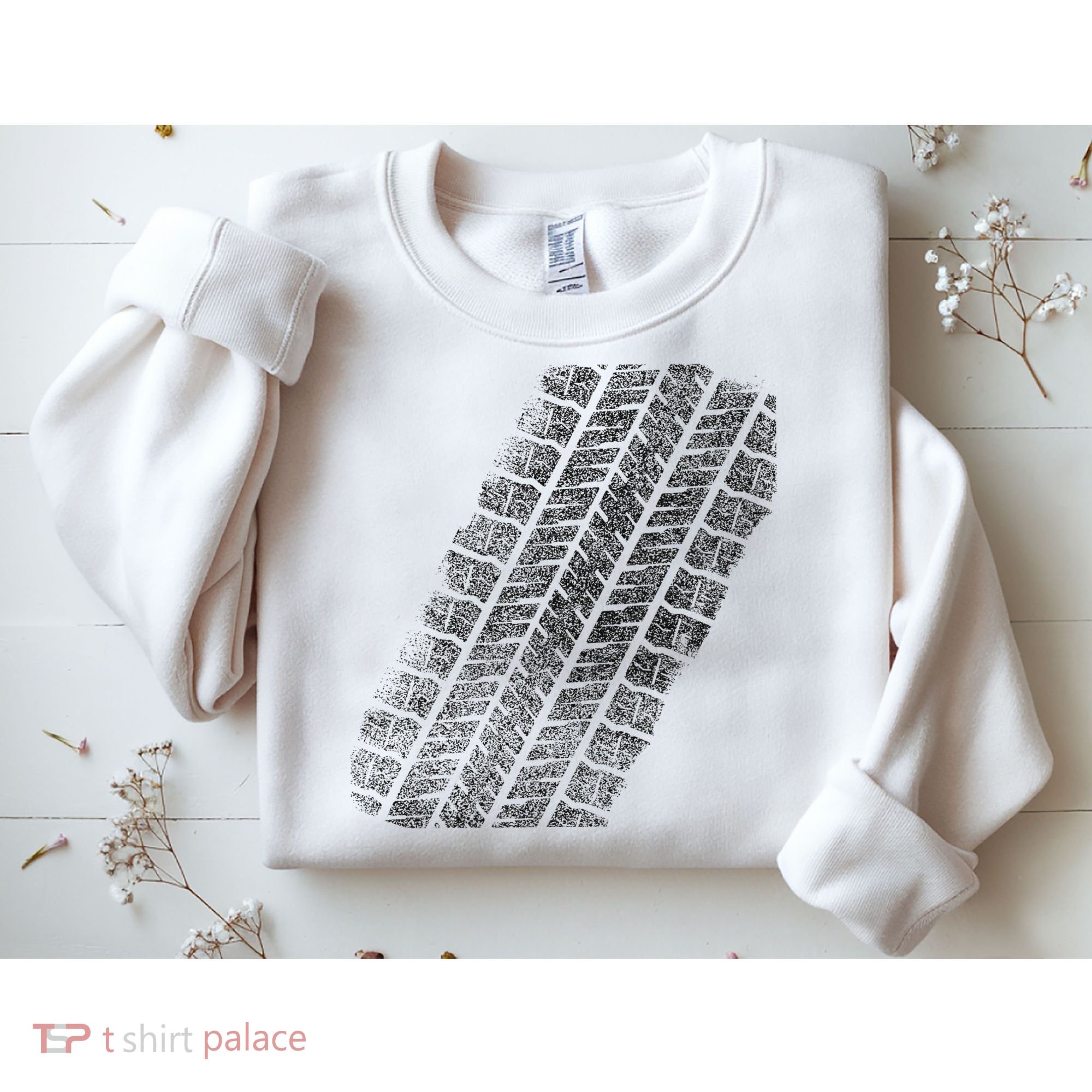 Tire Track Funny Halloween Sweatshirt