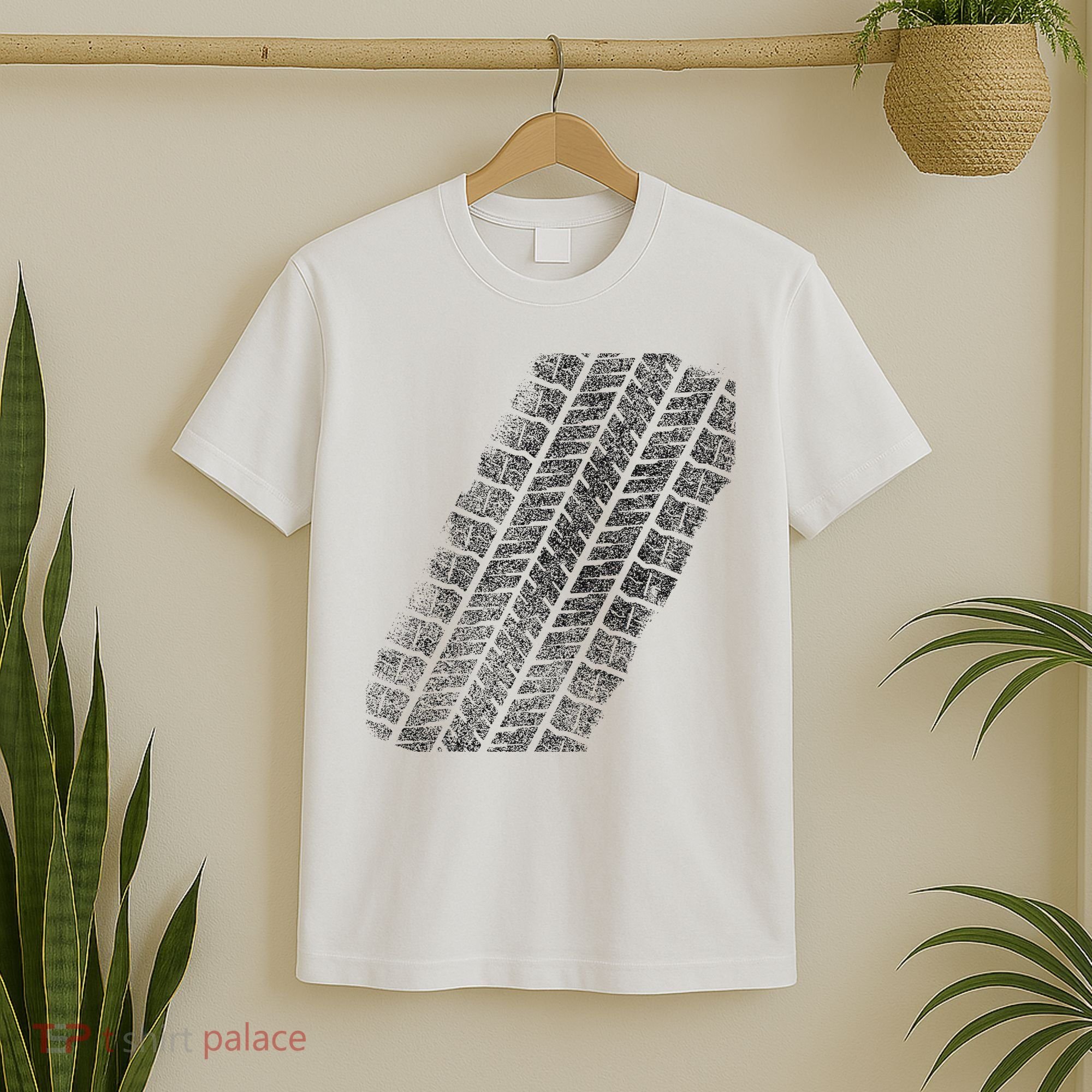 Tire Track Funny Halloween T-Shirt